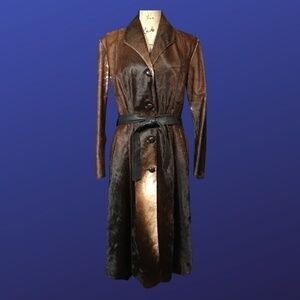 BESPOKE Genuine CALF HAIR Overcoat, Women’s Size LARGE